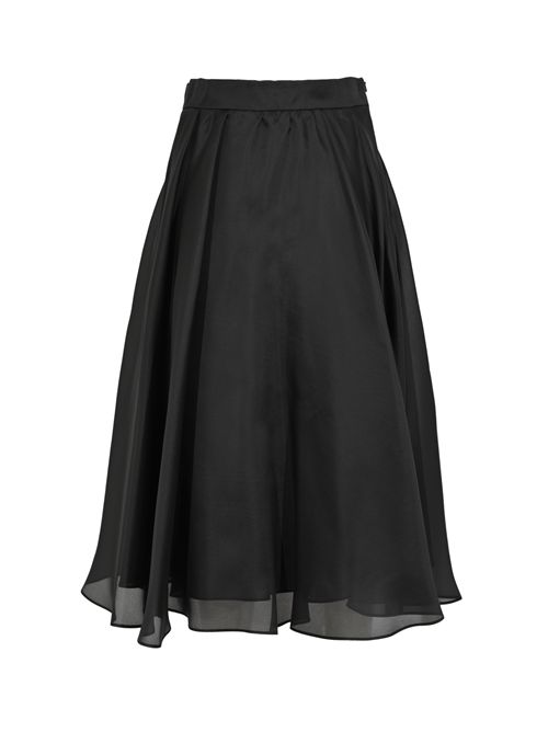 Gonna a ruota MSECALLE in organza di seta Nero MAX MARA STUDIO | 2616101023600004